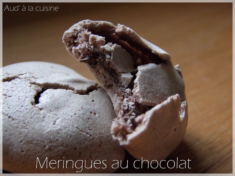 Meringues au chocolat Aud' à la cuisine