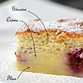 Gâteau magique à la vanille et aux framboises