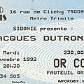 Jacques dutronc - mardi 10 novembre 1992 - casino de paris (paris)