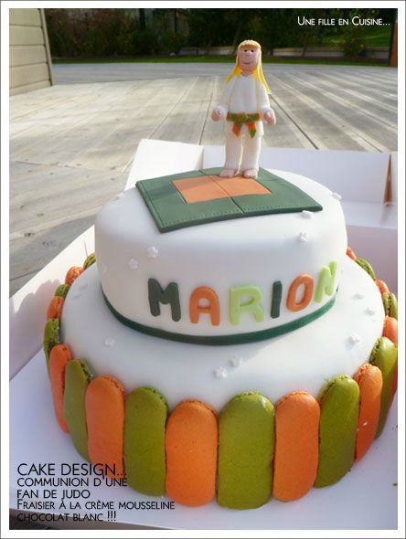 Cake Design Pour La Communion D Une Future Championne De Judo Et Merci A Pure Saveurs Pour Le Clin D Oeil Une Fille En Cuisine Le Blog