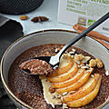 Porridge d'amarante au chocolat façon poire belle-hélène aux épices chaï #vegan #glutenfree
