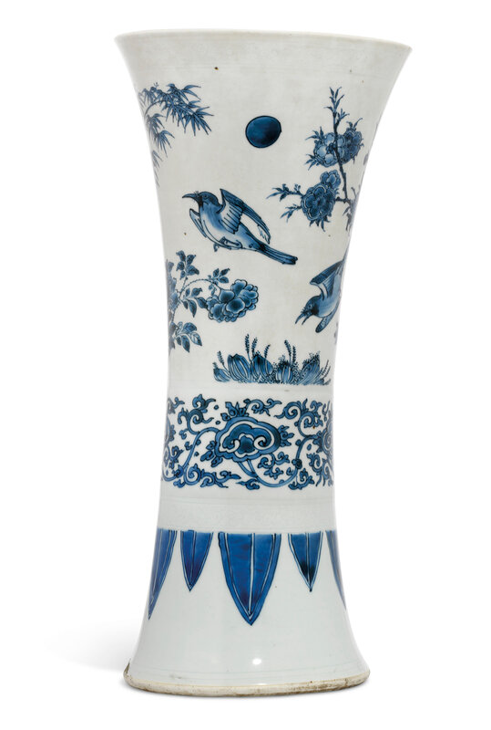 2019_CKS_17114_0114_000(a_blue_and_white_gu-form_bird_and_flower_vase_transitional_period_mid-)