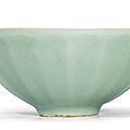 A small Longquan celadon 'Lotus petal' bowl, Southern Song dynasty (1127-1279)