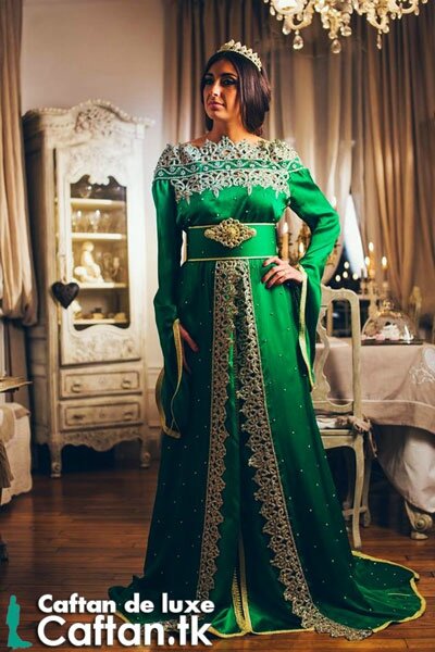 robe marocaine verte