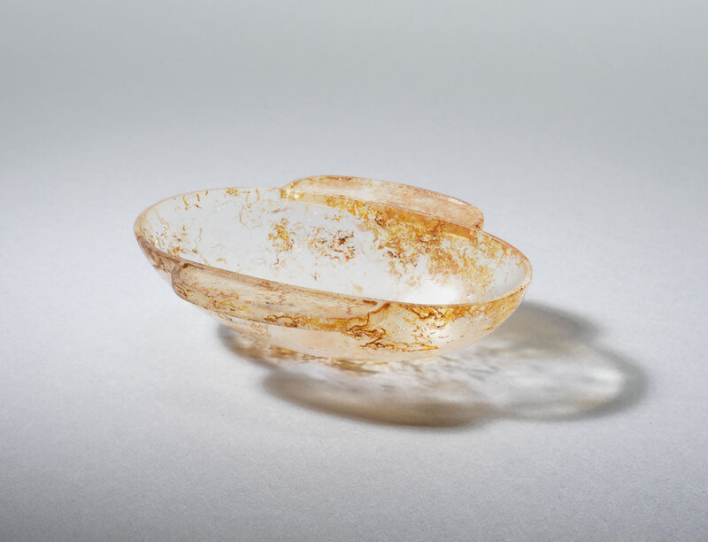 A rare rock crystal ear cup, Han dynasty (206 BC-AD 220)