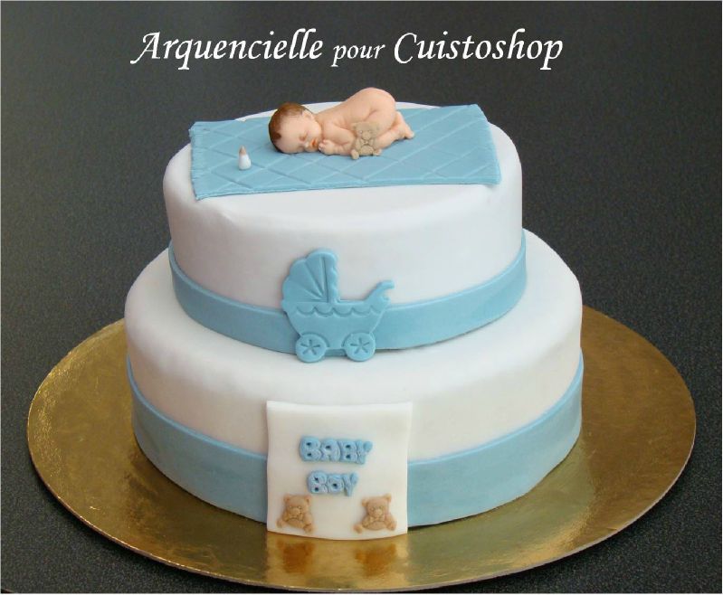 Gateau Naissance Bapteme Garcon Photo De Cuisine Creative Version Sucre Les Creations D Arquencielle