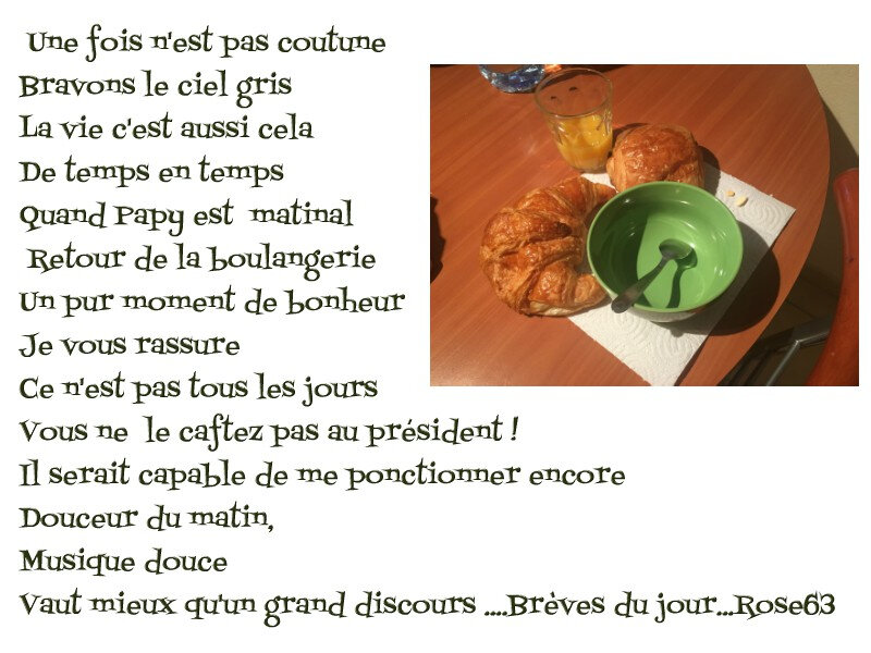 Mon p'tit dej du jour Rose63